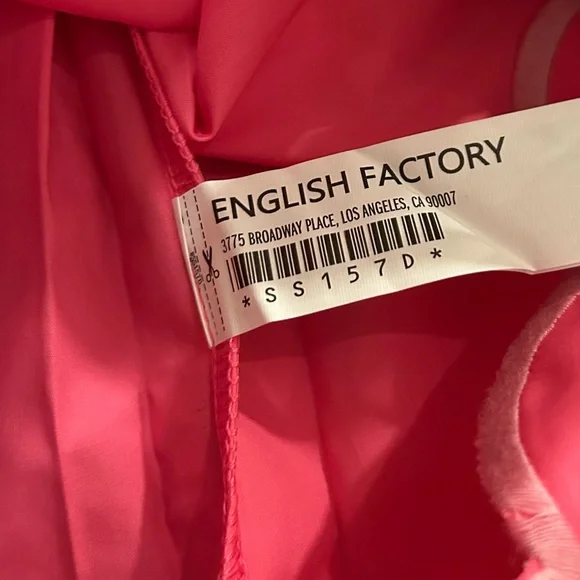 English Factory Scallop Tiered Maxi Dress Size Medium Pink NEW With Tags 185.00 - Picture 5 of 11